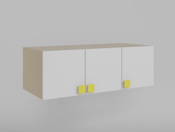 Антресоль на шкаф 3-х створчатый Клаксон без машинок (Белый/корпус Клен) в Игарке - igarka.mebel54.com | фото