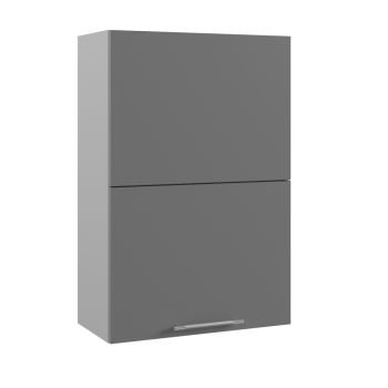 Арка ВПГПМ 600 шкаф верхний с подъемным механизмом высокий (Штукатурка белая/корпус Серый) в Игарке - igarka.mebel54.com | фото