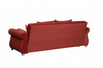 Диван-кровать "Порто" (микровелюр Гавайи бордо/италия/крем) в Игарке - igarka.mebel54.com | фото