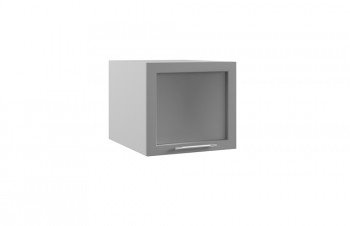 Гарда ГВПГС 500 шкаф верхний горизонтальный глубокий со стеклом высокий (Белый Эмалит/корпус Серый) в Игарке - igarka.mebel54.com | фото