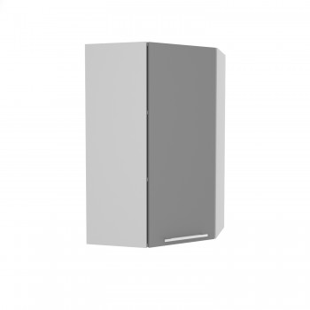 Гарда ВПУ 550 шкаф верхний угловой высокий (Белый Эмалит/корпус Серый) в Игарке - igarka.mebel54.com | фото