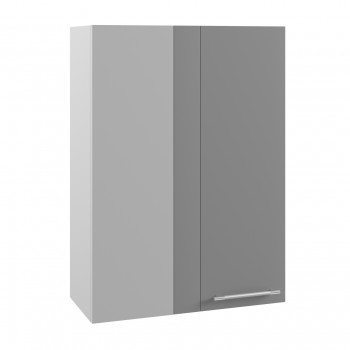 Гарда ВПУ 650 шкаф верхний угловой высокий (Белый Эмалит/корпус Серый) в Игарке - igarka.mebel54.com | фото