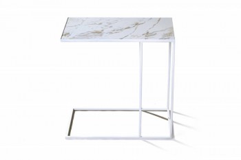 Журнальный столик Stone 018 (Прямоугольный) Металл/Керамика 500 Белый в Игарке - igarka.mebel54.com | фото