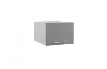 Корато ГПГФ 500 шкаф верхний горизонтальный с фрезеровкой (Кварц черный/корпус Серый) в Игарке - igarka.mebel54.com | фото