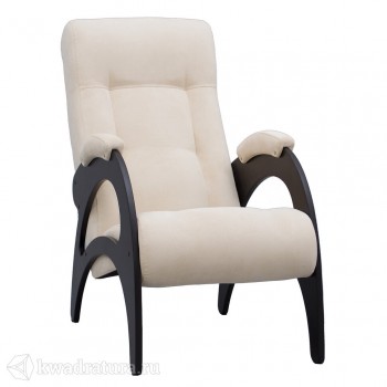 Кресло для отдыха Неаполь Модель 9 без лозы (Венге-эмаль/Ткань Ваниль Verona Vanilla) в Игарке - igarka.mebel54.com | фото