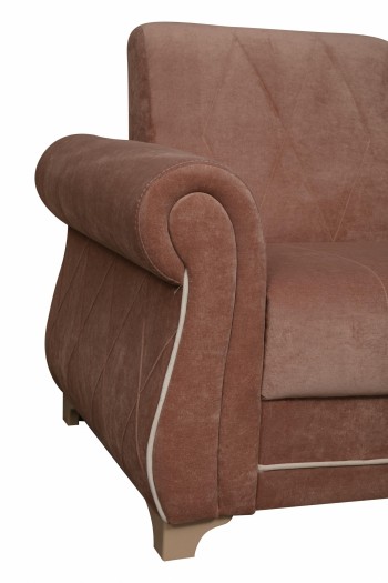 Кресло для отдыха "Порто" (велюр киви корица / микровельвет крем) в Игарке - igarka.mebel54.com | фото