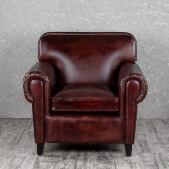 Кресло кожаное Элегант (Бордовый) в Игарке - igarka.mebel54.com | фото