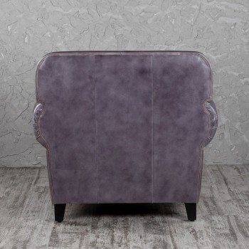 Кресло кожаное Элегант (Фиолетовый) в Игарке - igarka.mebel54.com | фото