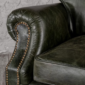 Кресло кожаное Лофт Аристократ (ширина 1070 мм) в Игарке - igarka.mebel54.com | фото