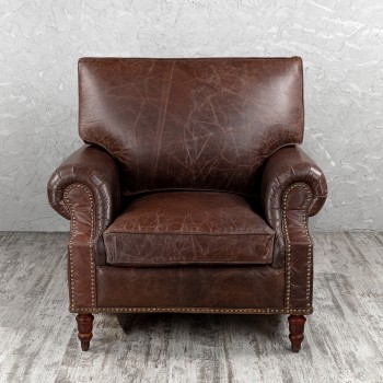 Кресло кожаное Лофт Аристократ (ширина 1100 мм) в Игарке - igarka.mebel54.com | фото