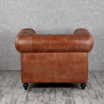 Кресло кожаное Лофт Честер (кожа) в Игарке - igarka.mebel54.com | фото