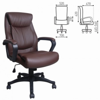 Кресло офисное BRABIX Enter EX-511 (коричневый) в Игарке - igarka.mebel54.com | фото