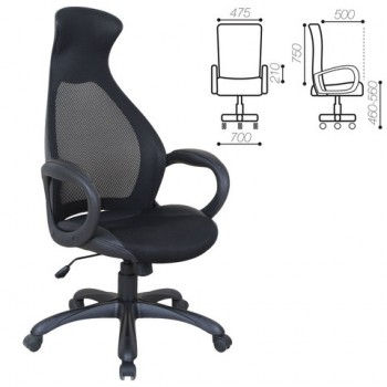 Кресло офисное BRABIX Genesis EX-517 (черное) в Игарке - igarka.mebel54.com | фото
