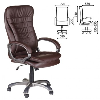 Кресло офисное BRABIX Omega EX-589 (коричневое) в Игарке - igarka.mebel54.com | фото