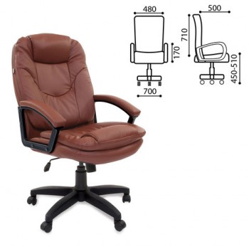 Кресло офисное BRABIX Trend EX-568 (коричневый) в Игарке - igarka.mebel54.com | фото