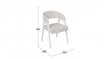 Кресло «Техас 1» (Белый матовый/Шенилл Estetica Vanille №220) в Игарке - igarka.mebel54.com | фото