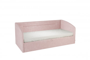 Кровать 0.9 Альба Софа (Нежно-розовый велюр) в Игарке - igarka.mebel54.com | фото