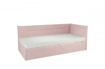 Кровать 0.9 Альба Тахта (Нежно-розовый велюр) в Игарке - igarka.mebel54.com | фото