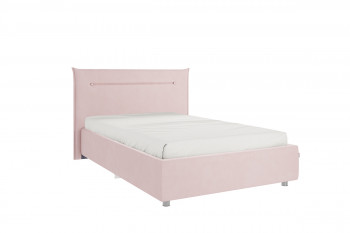 Кровать 1,2 Альба с основанием (Нежно-розовый велюр) в Игарке - igarka.mebel54.com | фото