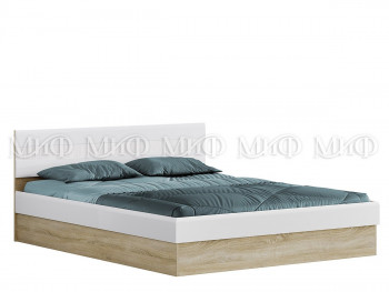 Кровать 1,4 спальня Фортуна (Дуб сонома/белый глянец) в Игарке - igarka.mebel54.com | фото