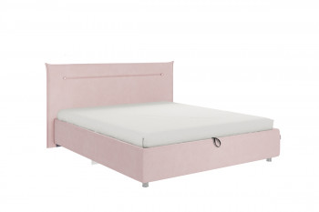 Кровать 1,6 Альба (Нежно-розовый велюр/под-мех) в Игарке - igarka.mebel54.com | фото