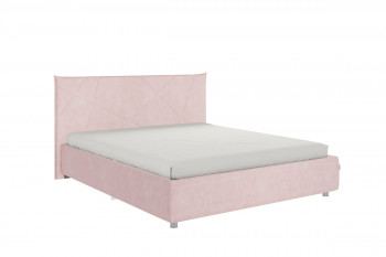 Кровать 1,6 Квест с основанием (Нежно-розовый велюр) в Игарке - igarka.mebel54.com | фото
