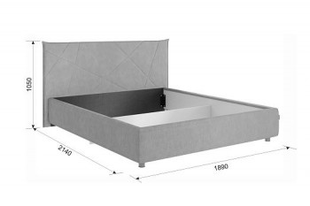 Кровать 1,6 Квест с подъемным механизмом (Топаз велюр) купить в Игарке - igarka.mebel54.com | фото