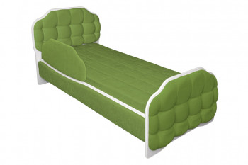 Кровать 160 Атлет 76 Зелёный (мягкий бортик) в Игарке - igarka.mebel54.com | фото