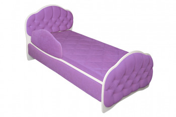 Кровать 160 Гармония 67 Светло-фиолетовый (мягкий бортик) в Игарке - igarka.mebel54.com | фото