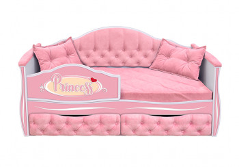 Кровать 160 серии Иллюзия 2 ящика 15 Бледно-розовый (подушки) в Игарке - igarka.mebel54.com | фото
