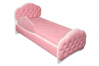Кровать 170 Гармония 36 Светло-розовый (мягкий бортик) в Игарке - igarka.mebel54.com | фото