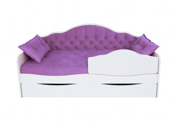 Кровать 170 серии Иллюзия Лайт 1 ящик 32 Фиолетовый (подушки) в Игарке - igarka.mebel54.com | фото
