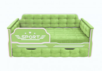 Кровать 170 серии Спорт 1 ящик 81 Фисташка (мягкие боковые накладки) в Игарке - igarka.mebel54.com | фото