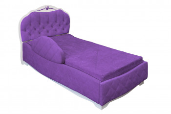 Кровать 190 Гармония Lux 32 Фиолетовый (мягкий бортик) в Игарке - igarka.mebel54.com | фото