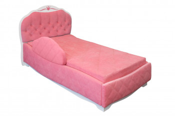 Кровать 190 Гармония Lux 36 Розовый (мягкий бортик) в Игарке - igarka.mebel54.com | фото