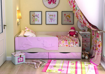 Кровать Алиса КР-812 1,6 Белфорд/Розовый металлик в Игарке - igarka.mebel54.com | фото
