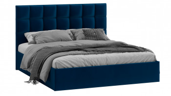 Кровать без ПМ «Эмбер» Велюр Confetti/Blue в Игарке - igarka.mebel54.com | фото