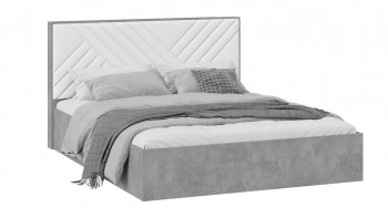 Кровать без ПМ «Хилтон» Тип 1 Ателье светлый/Белый в Игарке - igarka.mebel54.com | фото