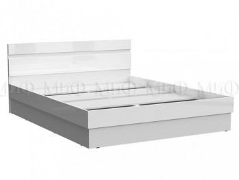 Кровать Челси 1400 (Белый/Белый глянец) в Игарке - igarka.mebel54.com | фото