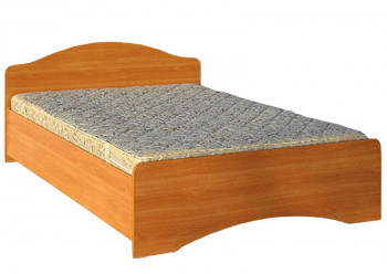 Кровать двойная 1600-1 без матраса (круглые спинки) Вишня Оксфорд в Игарке - igarka.mebel54.com | фото