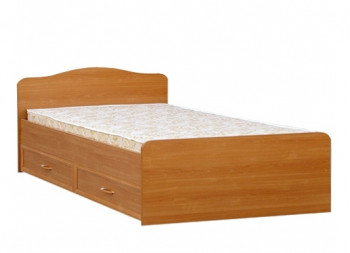 Кровать двойная с ящиками 1400-1 без матраса (круглые спинки) Вишня Оксфорд в Игарке - igarka.mebel54.com | фото