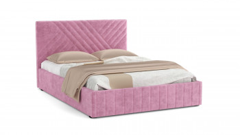 Кровать Гамма ш. 1400 (без основания для хранения) (велюр тенерифе розовый) в Игарке - igarka.mebel54.com | фото