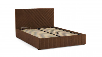 Кровать Гамма ш. 1400 (без основания для хранения) (велюр тенерифе шоколад) в Игарке - igarka.mebel54.com | фото