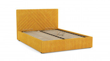 Кровать Гамма ш. 1400 (с основанием для хранения) (велюр тенерифе куркума) в Игарке - igarka.mebel54.com | фото
