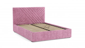 Кровать Гамма ш. 1400 (с основанием для хранения) (велюр тенерифе розовый) в Игарке - igarka.mebel54.com | фото