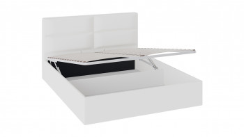 Кровать «Глосс» с мягкой обивкой и подъемным механизмом тип 1 (1800) (Белая) в Игарке - igarka.mebel54.com | фото
