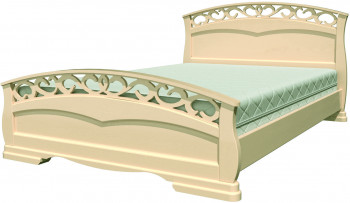 Кровать Грация-1 из массива сосны 1400*2000 Орех в Игарке - igarka.mebel54.com | фото