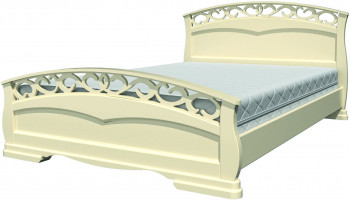 Кровать Грация-1 из массива сосны 1400*2000 Орех в Игарке - igarka.mebel54.com | фото