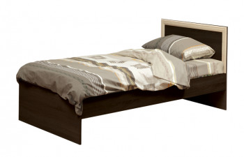 Кровать одинарная 21.55 (шир. 900) с настилом (венге/профиль дуб линдберг)/осн. в Игарке - igarka.mebel54.com | фото