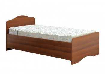 Кровать одинарная 900-1 без матраса (круглые спинки) Орех Таволато в Игарке - igarka.mebel54.com | фото